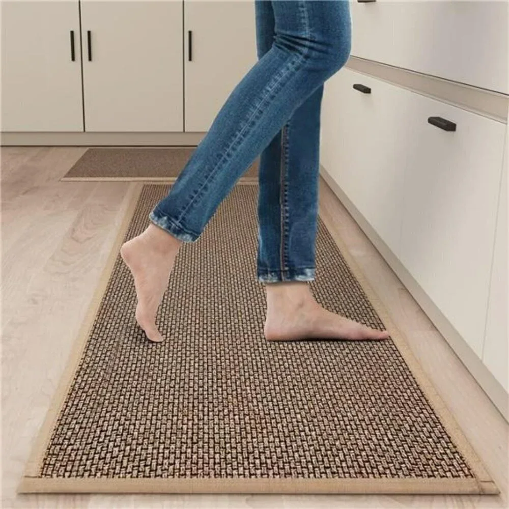 Kitchen Mat Set of 2 PCS Cushioned Non Slip Rugs for Kitchen Floor Mats Washable